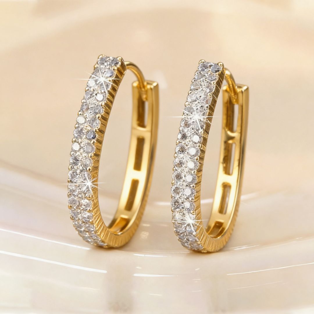 Shine Gold Hoops Earring