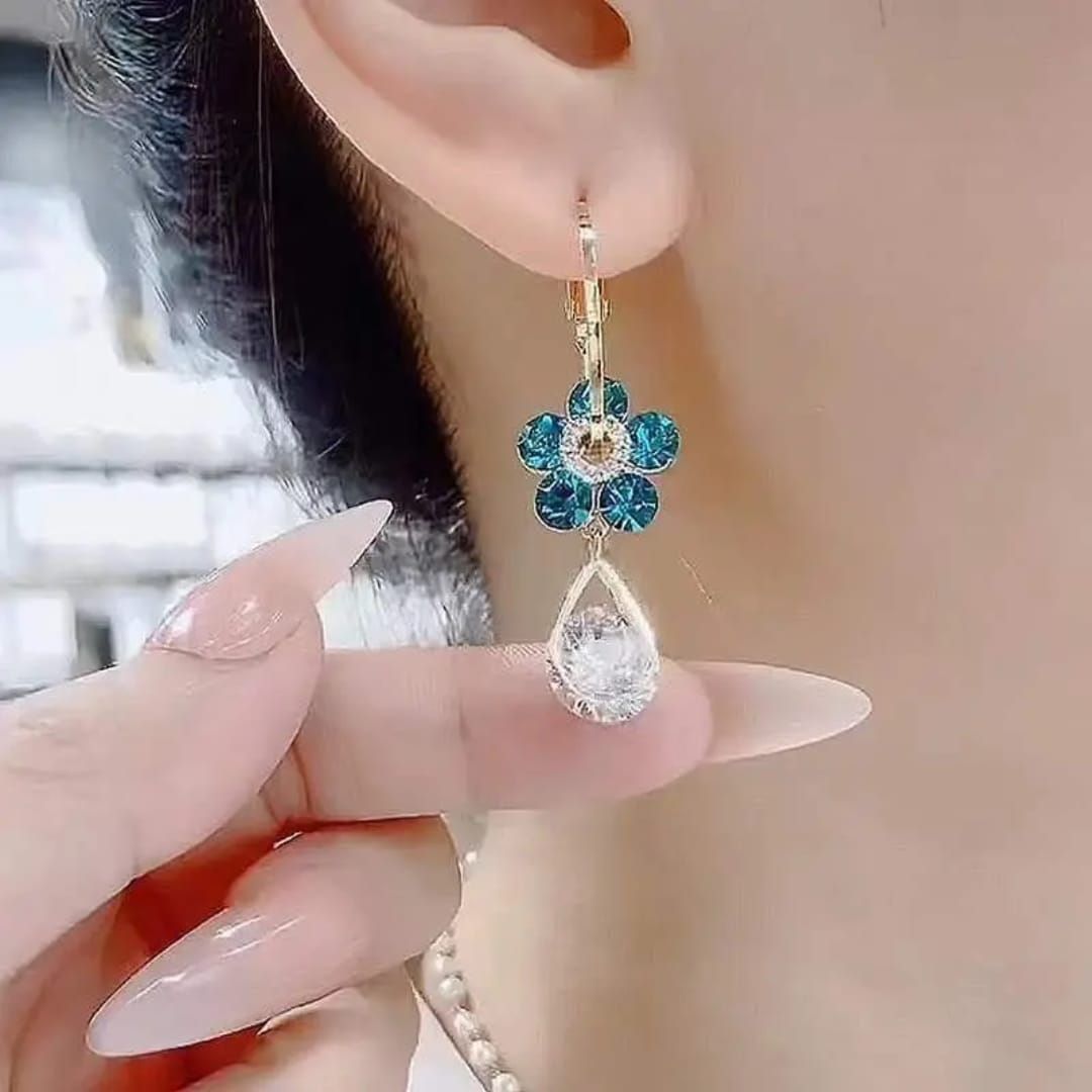 Zircon Flower Earrings