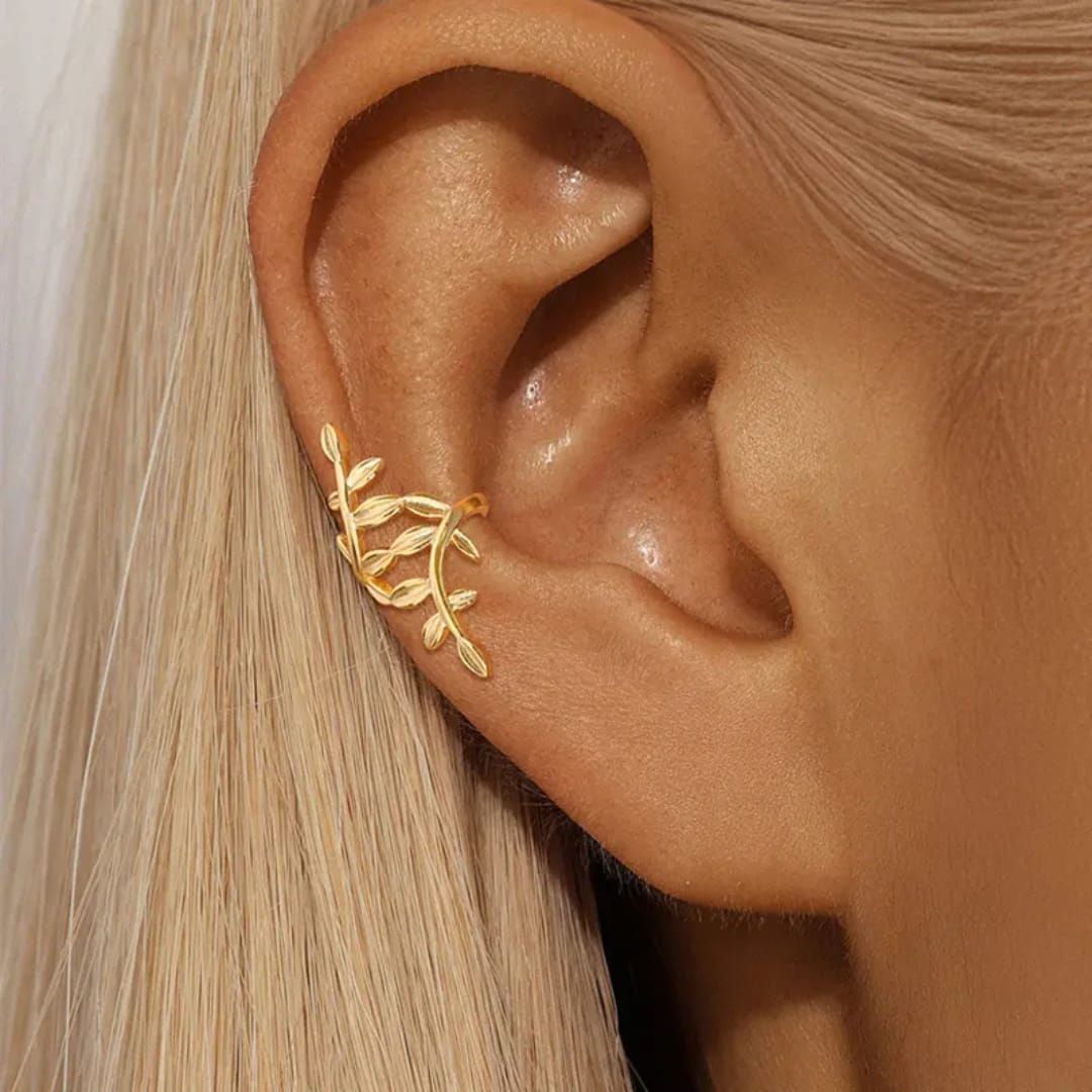 Golden Twig Hugger Earcuff Earring (Both)