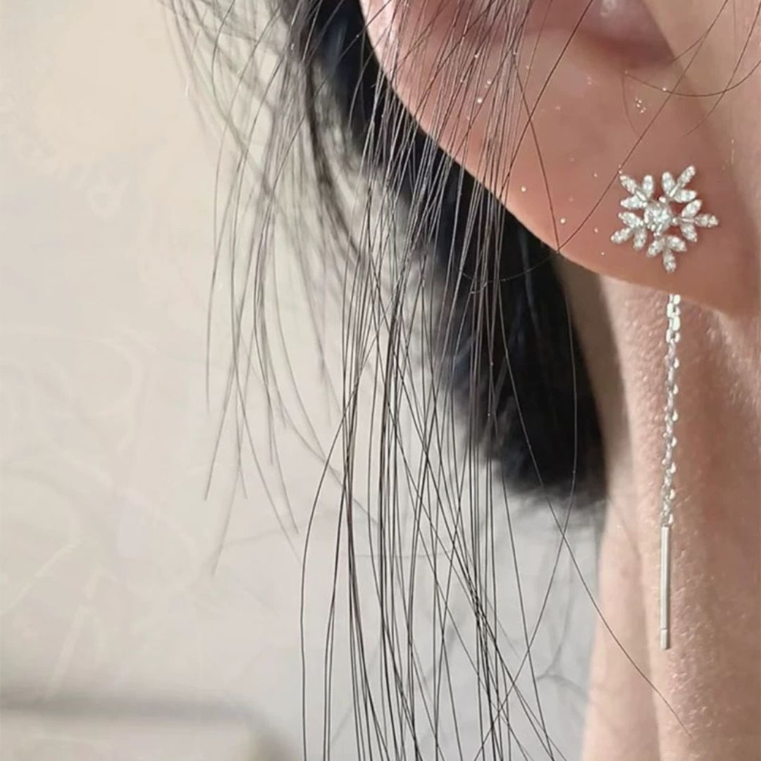 Snowflake Chain Earring