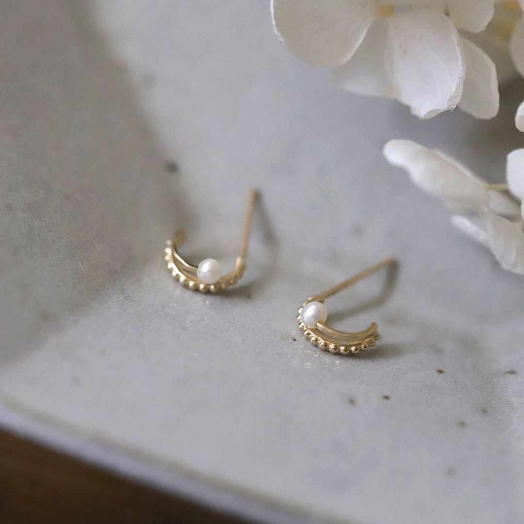 Pearl Climber Crawler Earrings