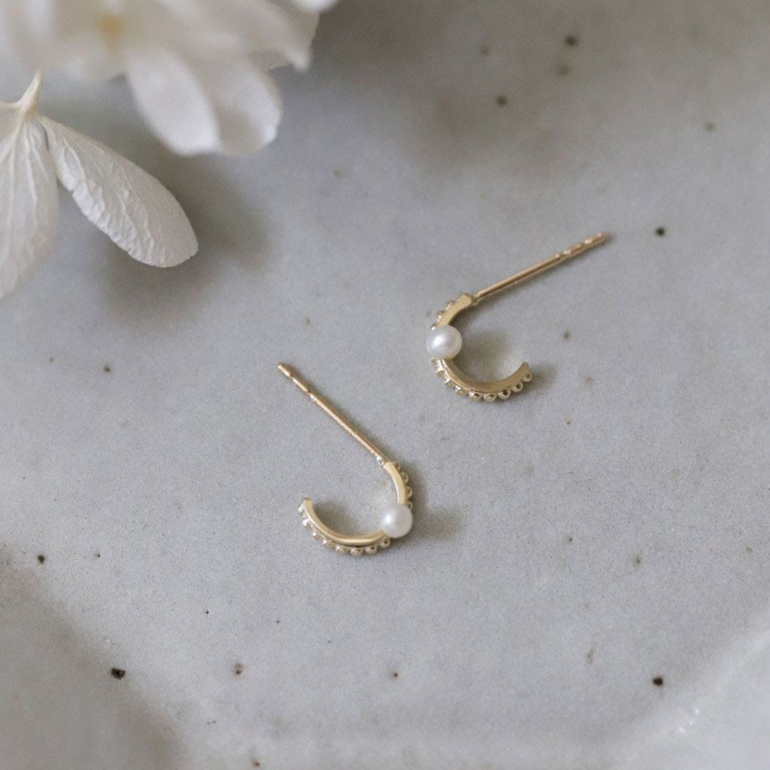 Pearl Climber Crawler Earrings