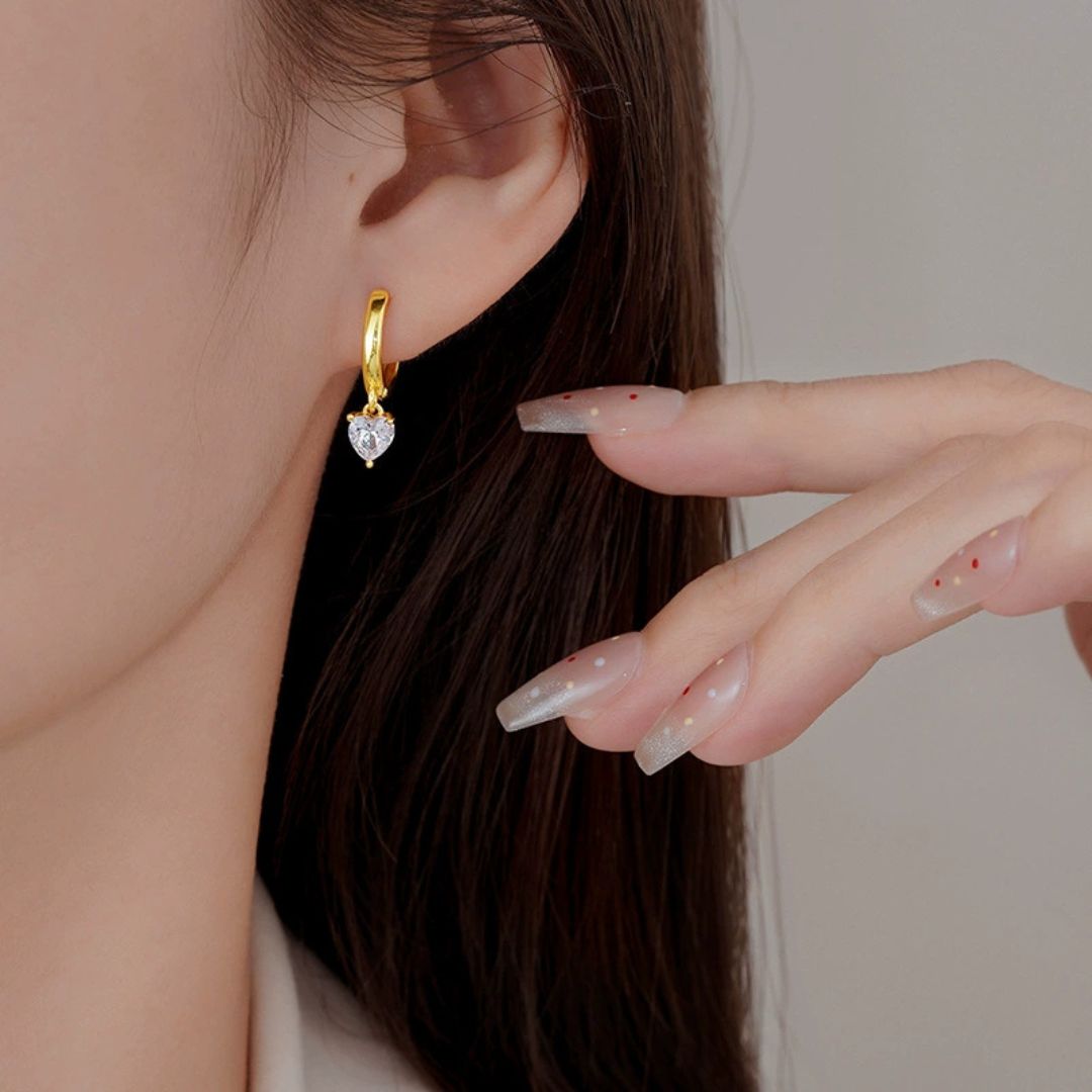 Heartfelt Radiance Hoops Earring