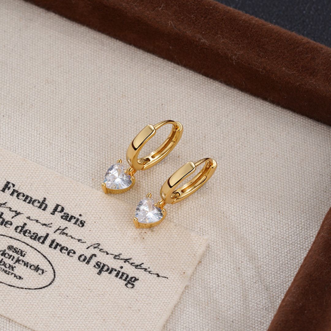 Heartfelt Radiance Hoops Earring