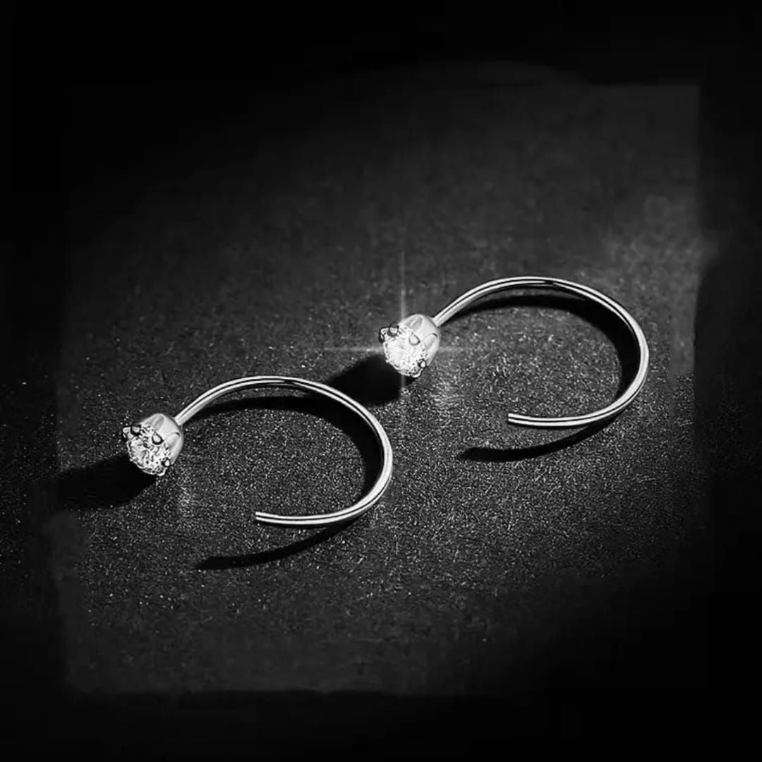 Silver Spark Twist Earring
