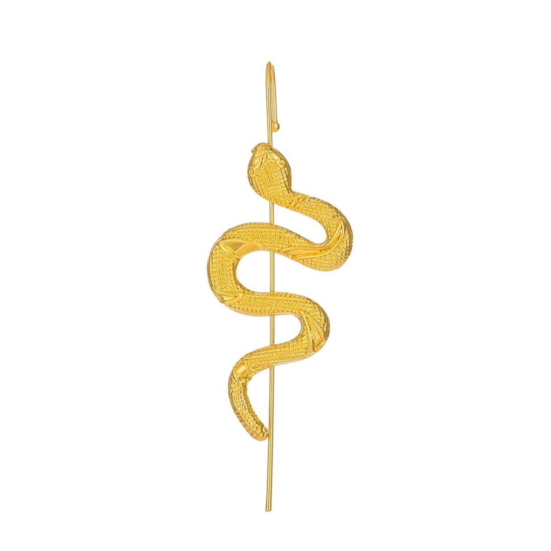 Gold Serpent EarCuff Earring ( single ear)