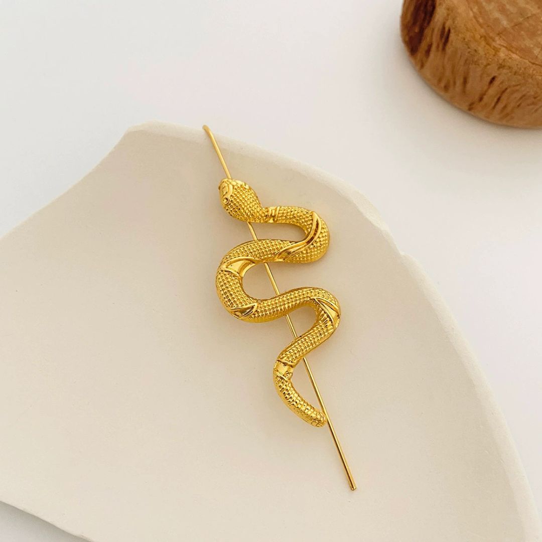 Gold Serpent EarCuff Earring