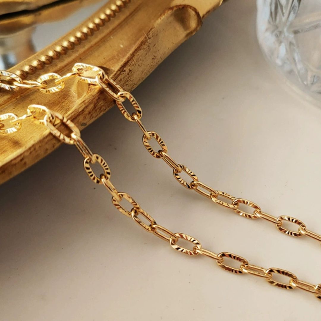Shimmering Link Chain Necklace