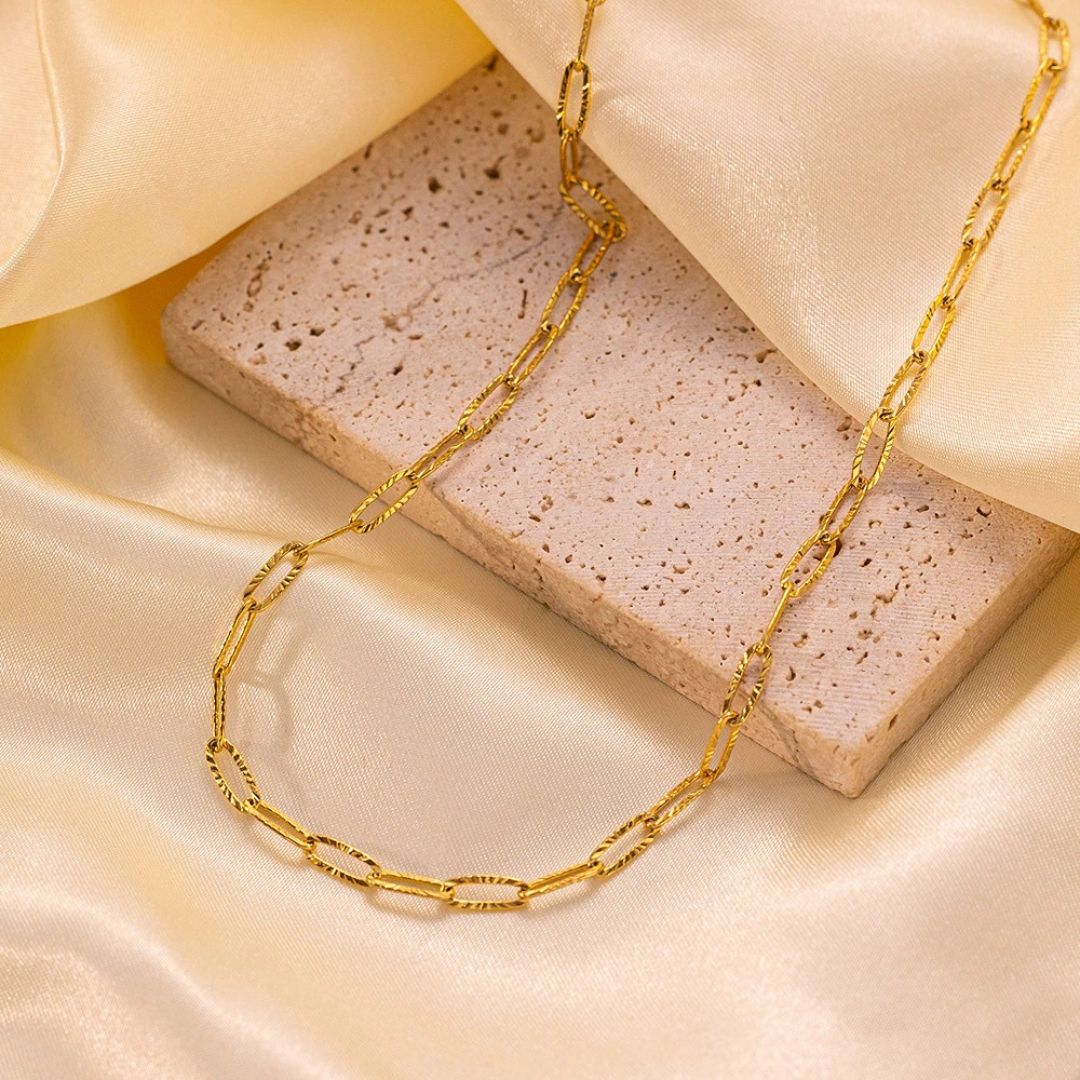 Shimmering Link Chain Necklace