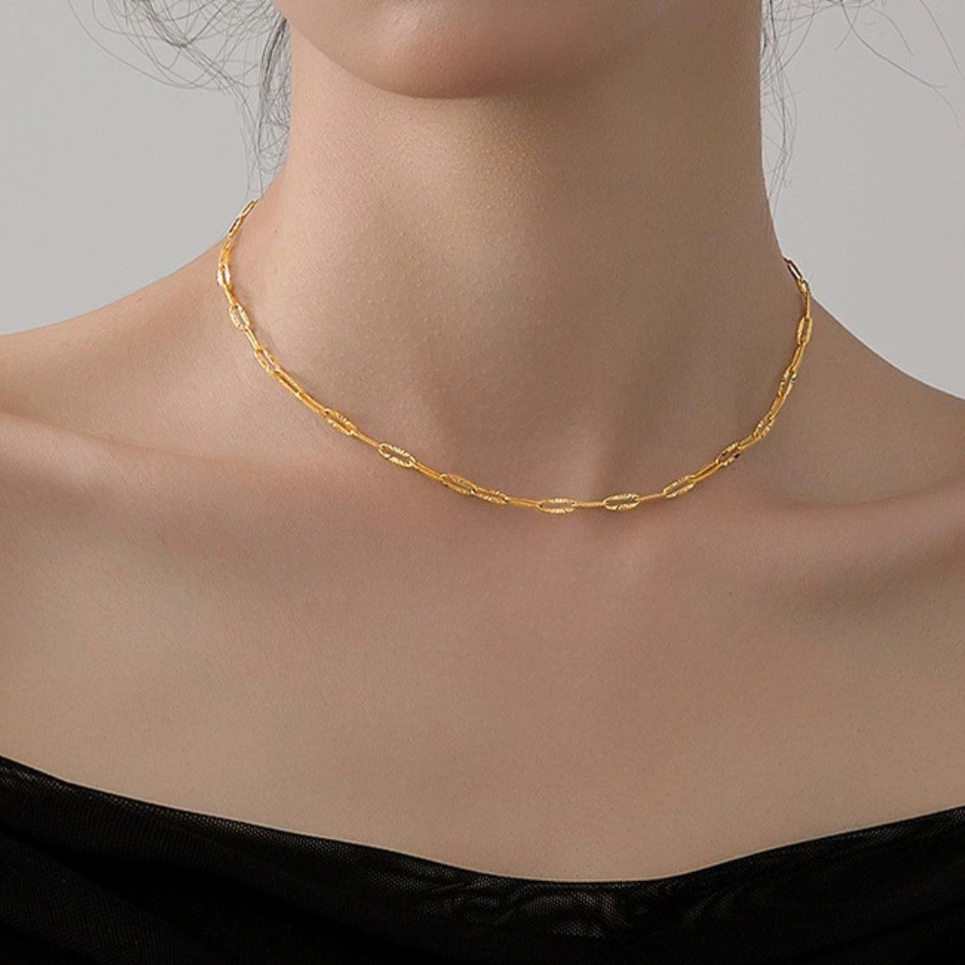 Shimmering Link Chain Necklace