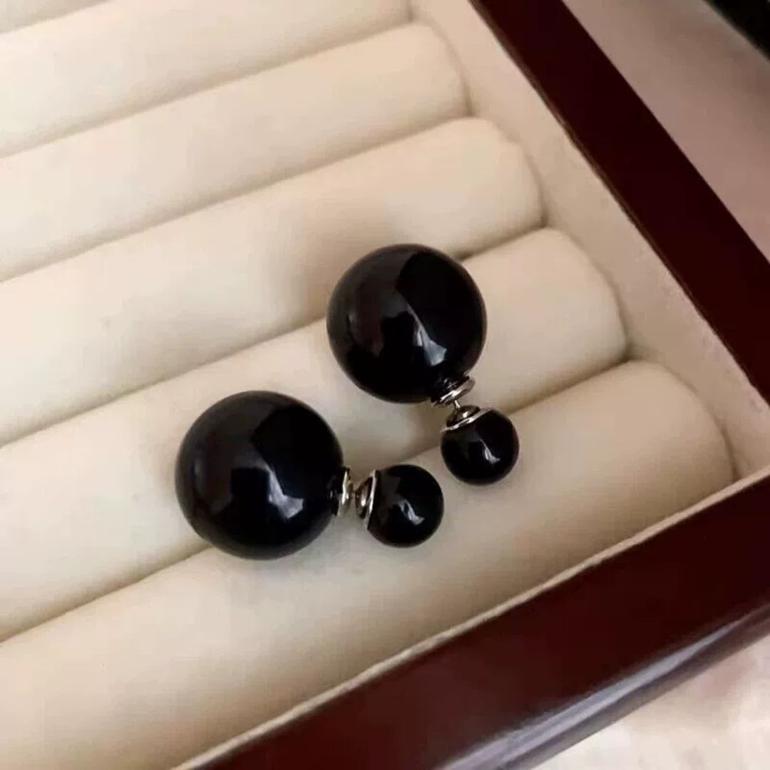 Black Pearl Stud Earring