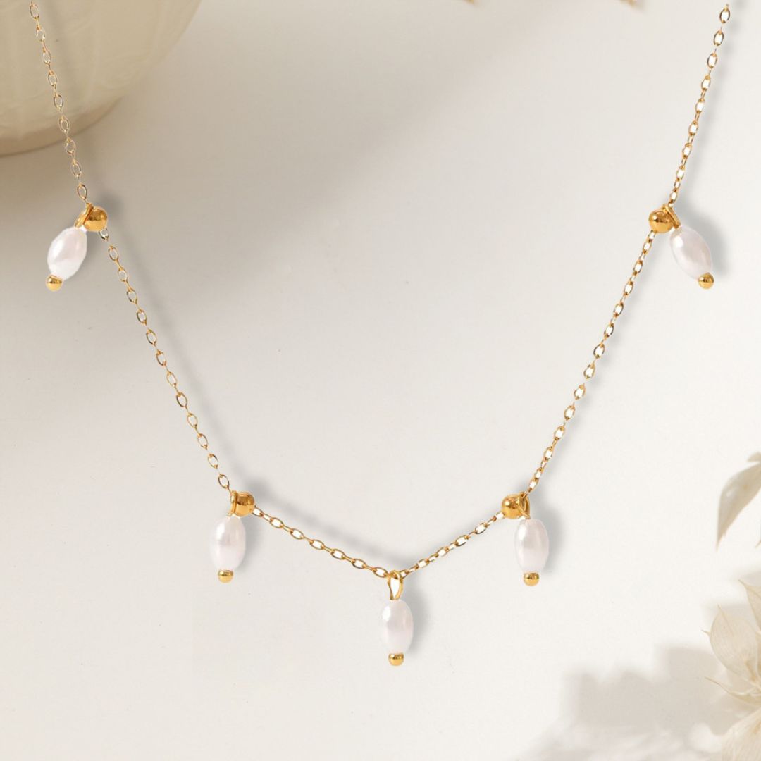 Pearl Path Dainty Necklace