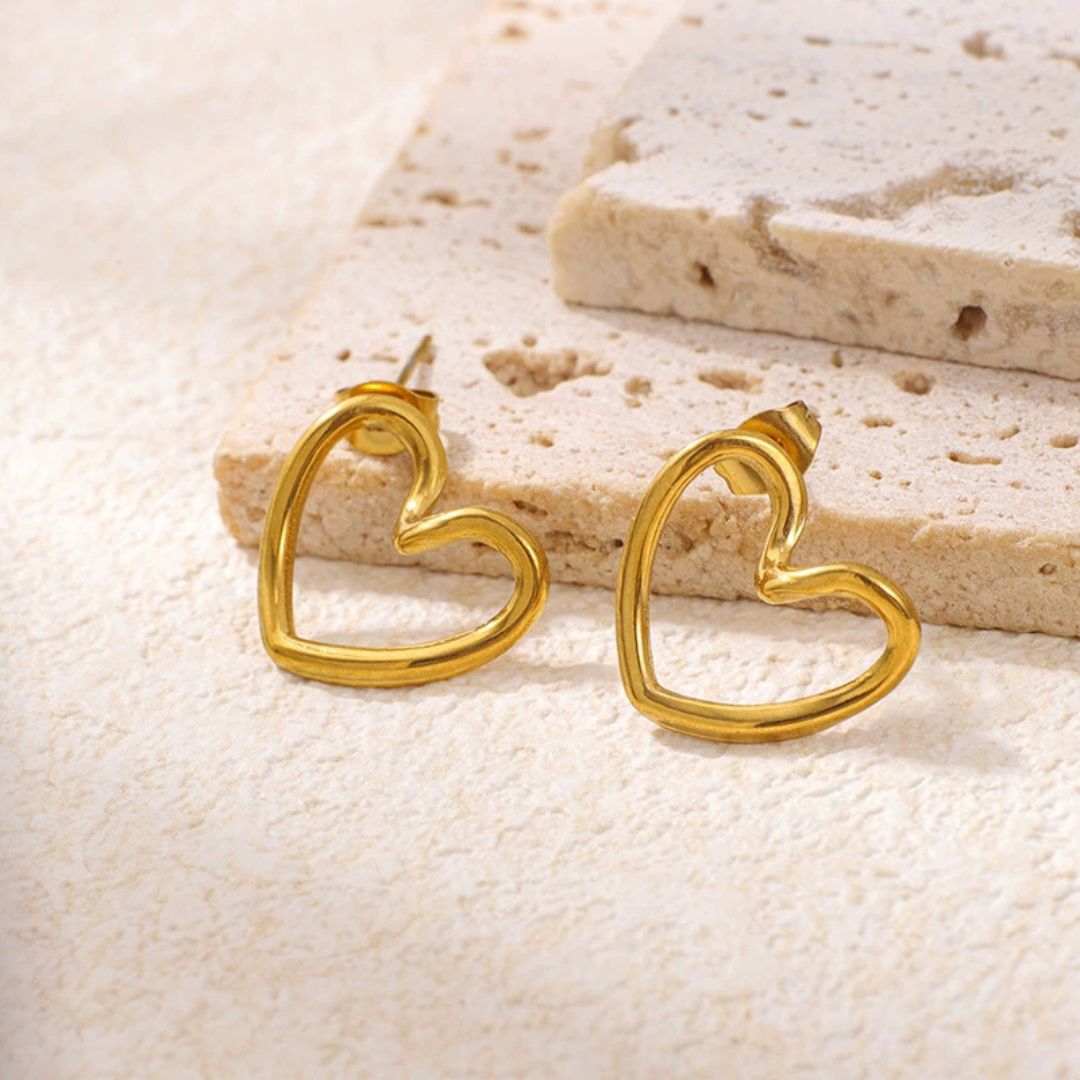 Hollow Heart Earrings