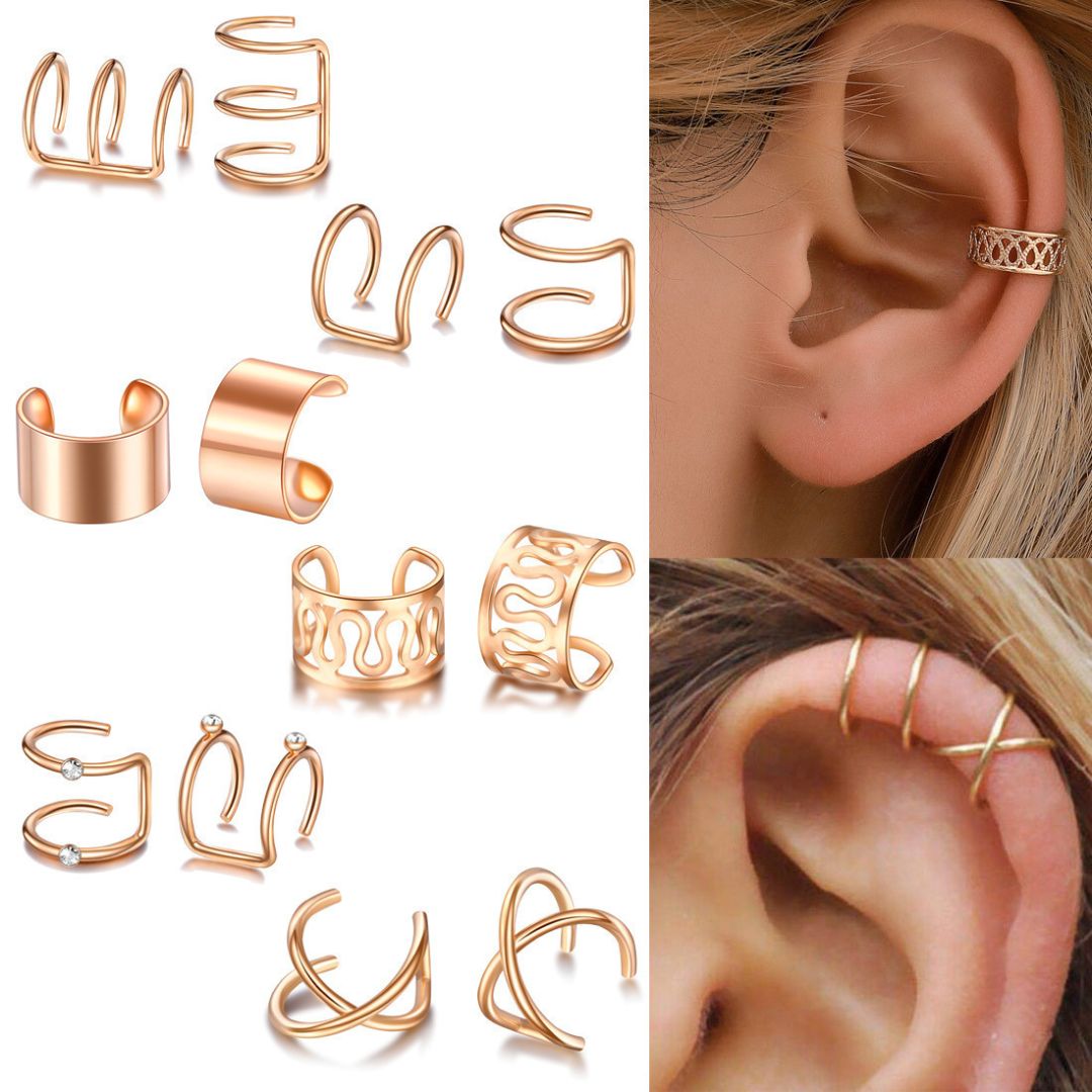 Rose Gold EarCuff Earring Set
