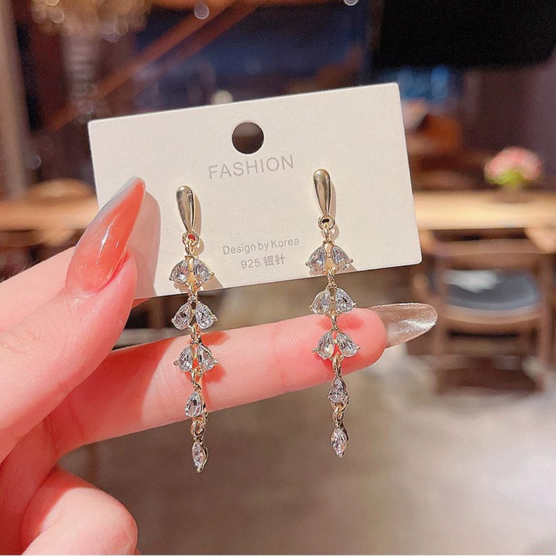 Crystal Drop Glamour Earrings