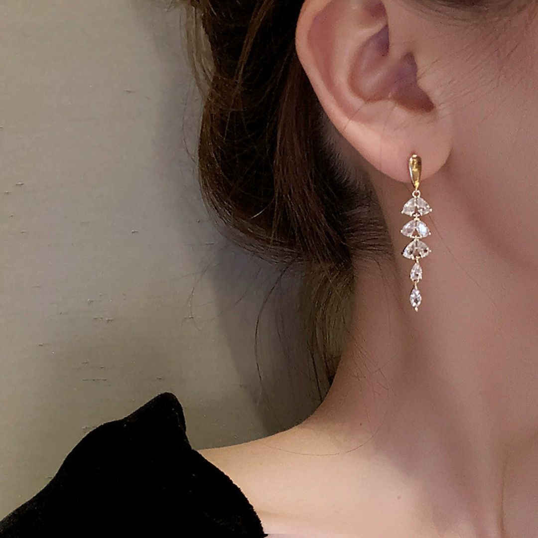 Crystal Drop Glamour Earrings