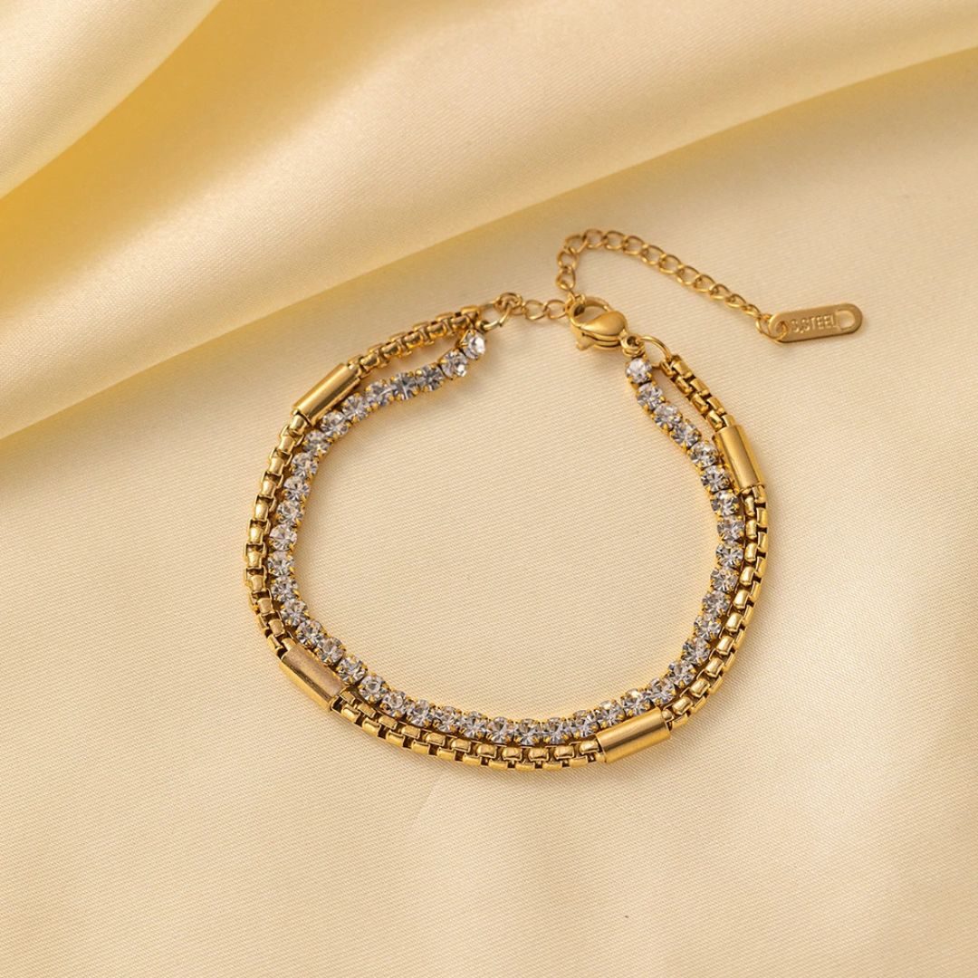Opulent Double Strand Bracelet