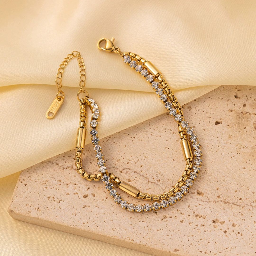 Opulent Double Strand Bracelet