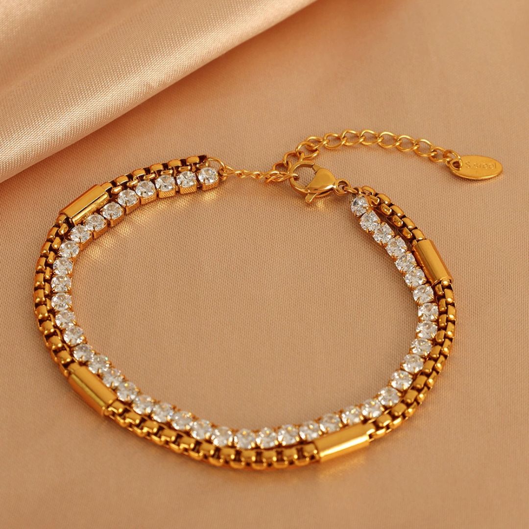 Opulent Double Strand Bracelet