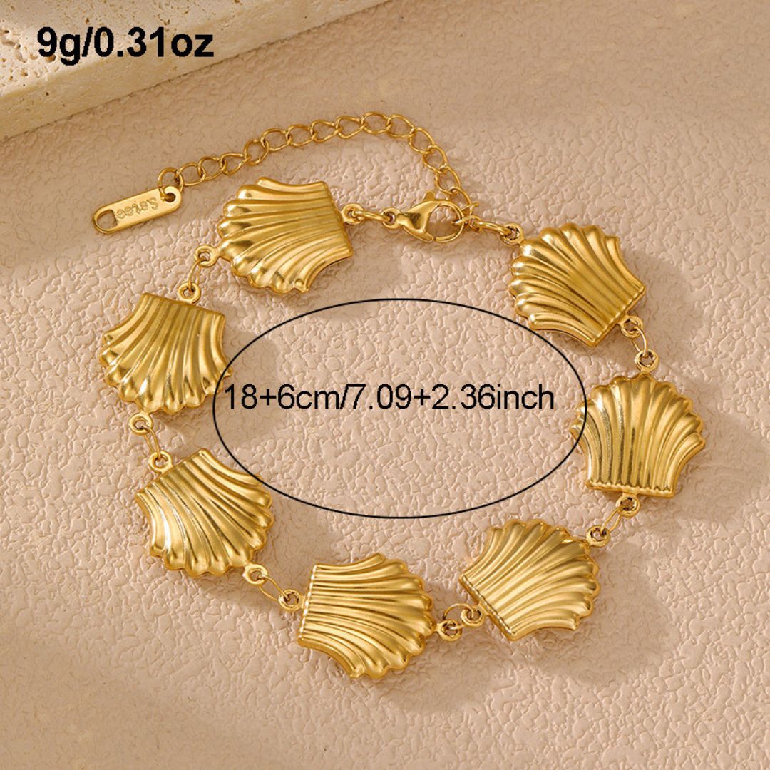 Golden Scallop Shell Bracelet