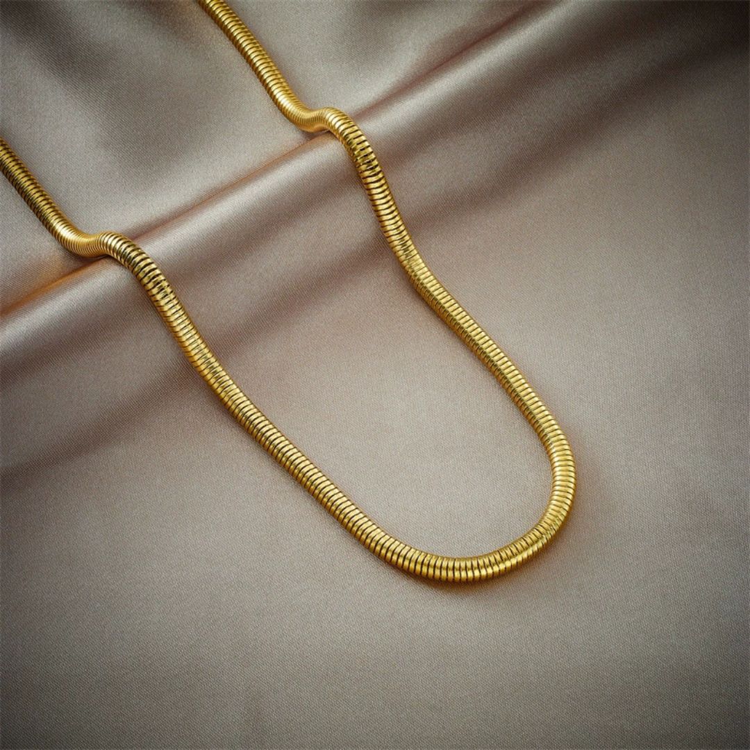 Gilded Coil Statement Necklace