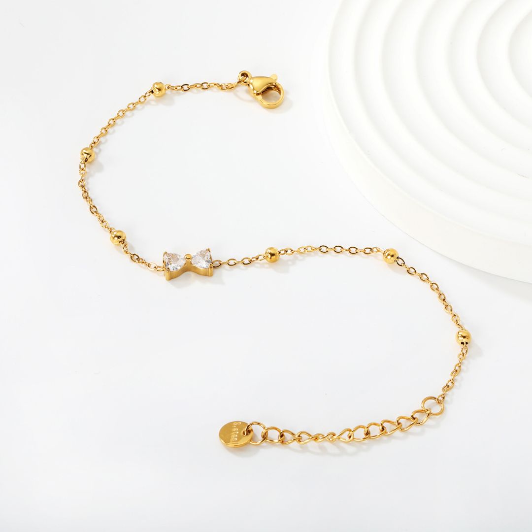 Dainty Multi-Bead Bow Bracelet