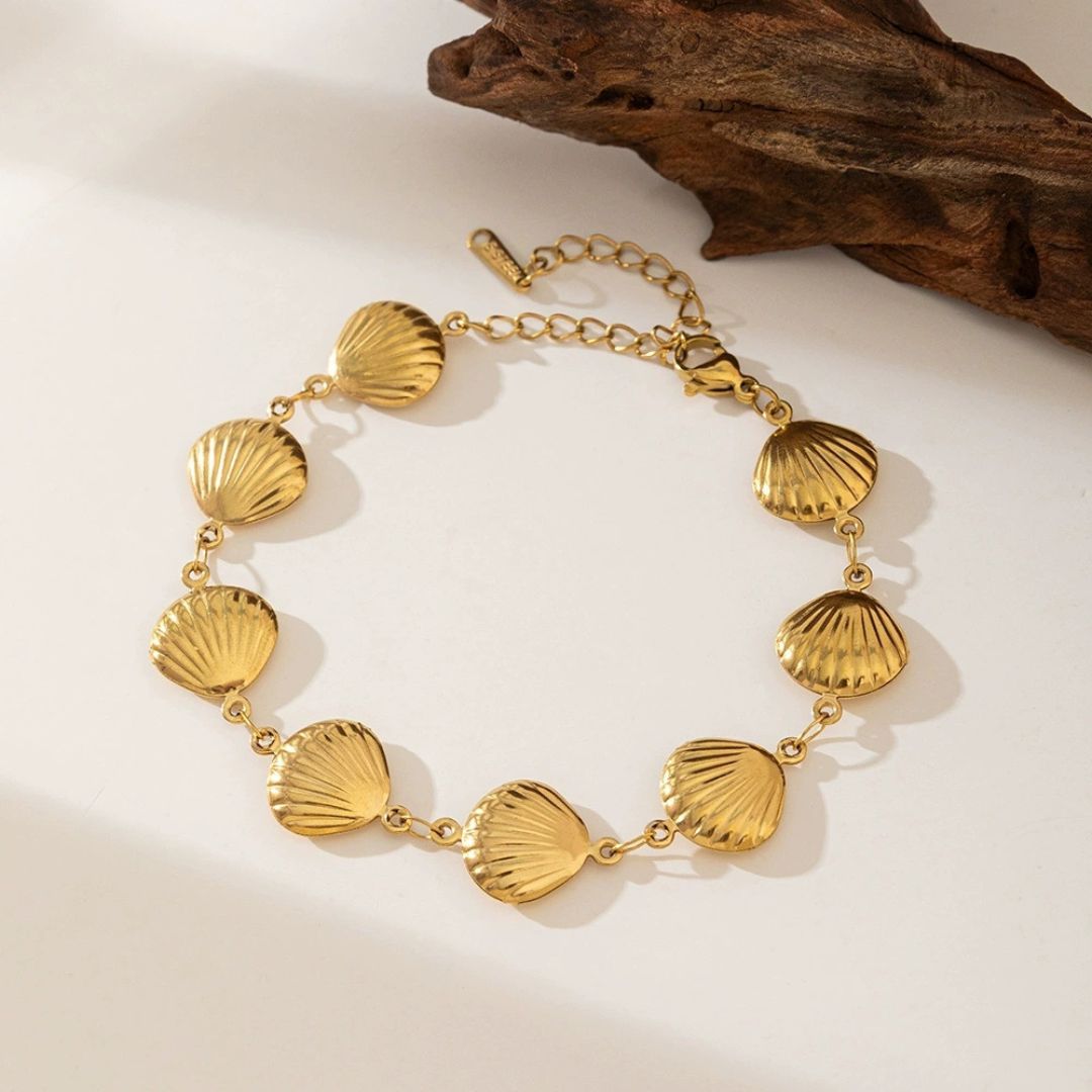 Sunlit Shoreline Shell Bracelet