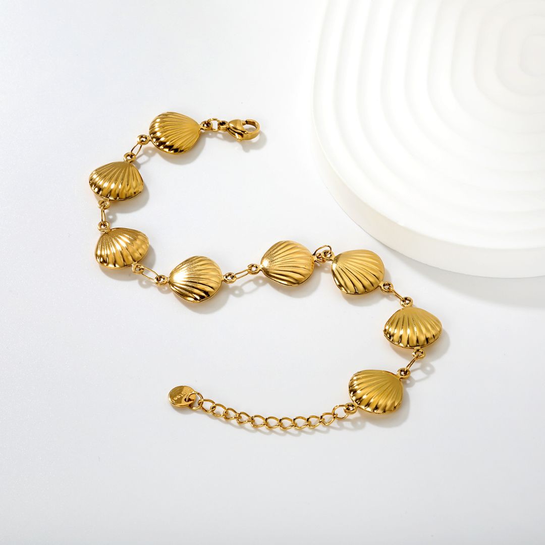 Sunlit Shoreline Shell Bracelet