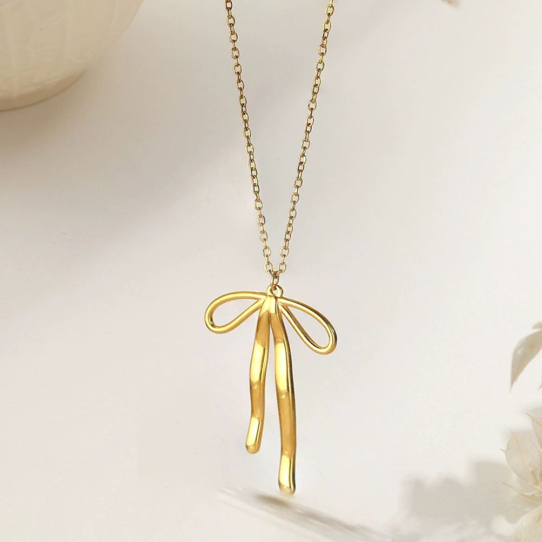 Darling Ribbon Drop Necklace