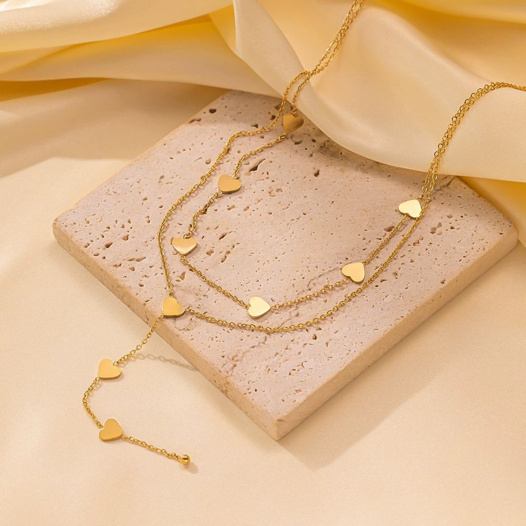 Falling For You Heart Chain Neckalce