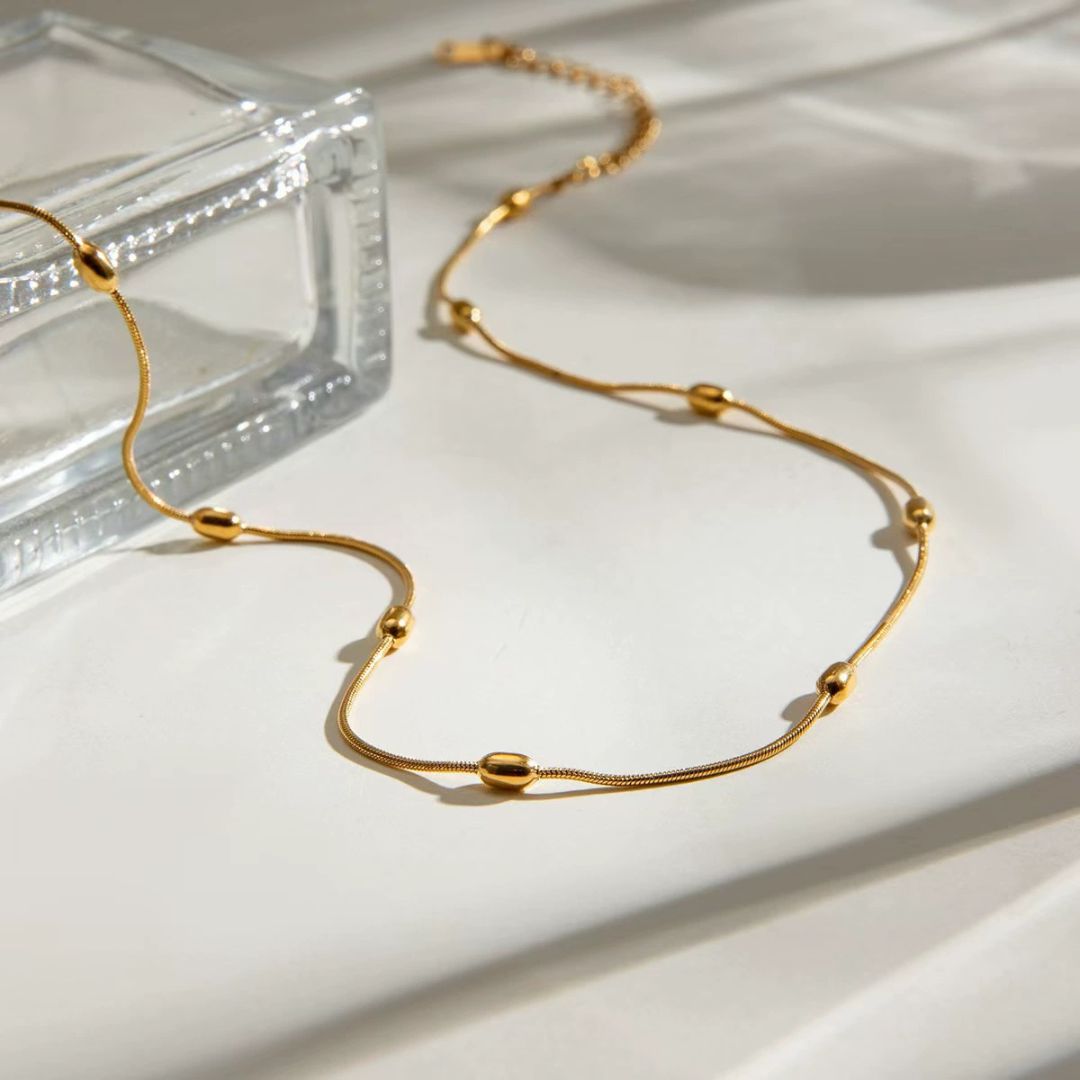 Golden Seed Chain Necklace