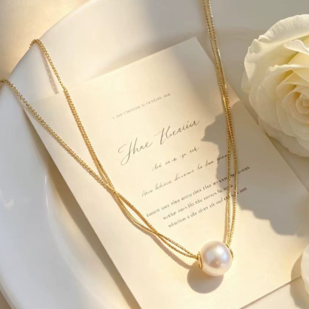 Opulent Pearl Slider Necklace