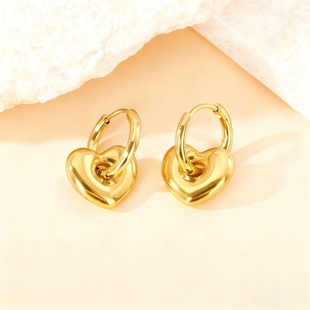 Minimalist Heart Braid Earring