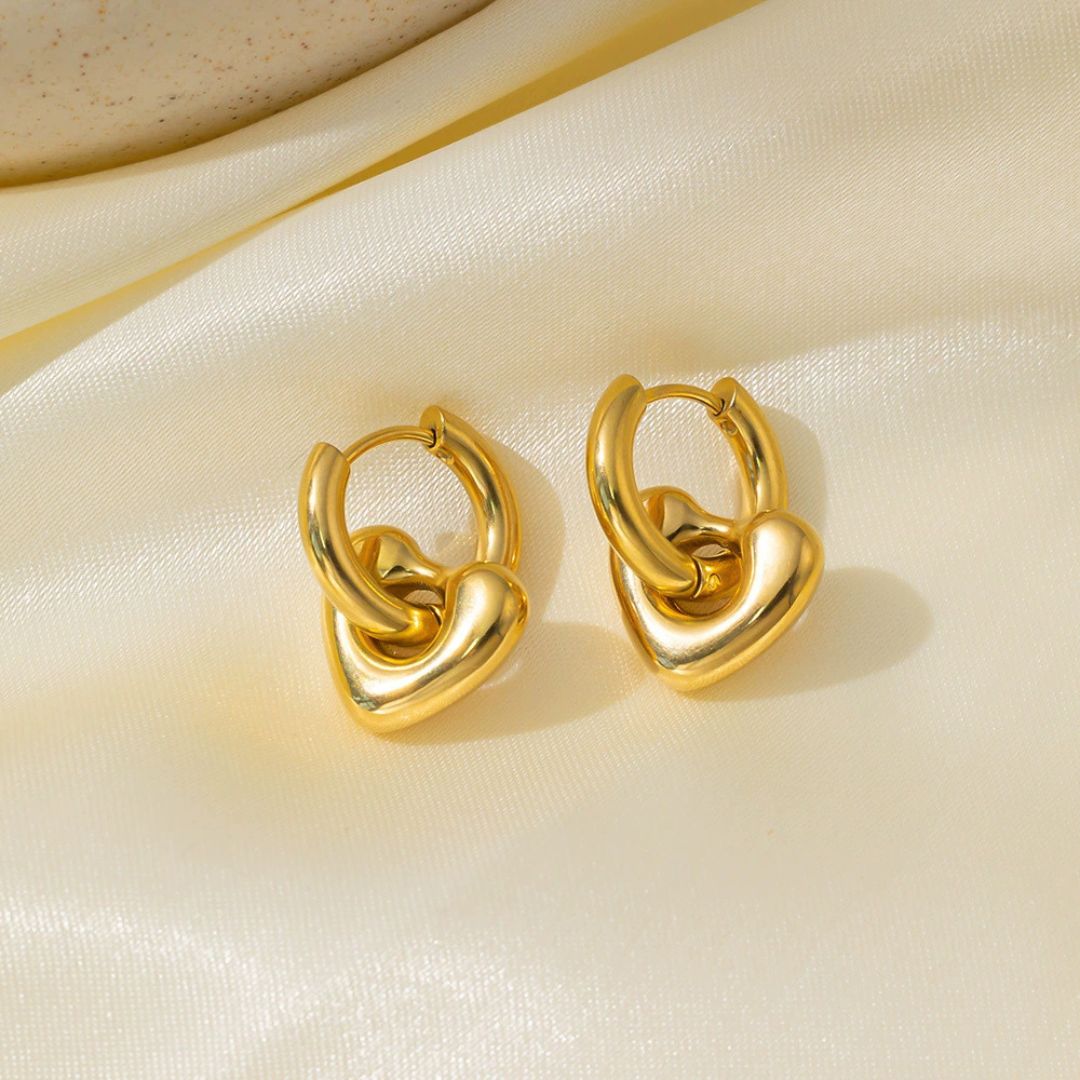 Minimalist Heart Braid Earring