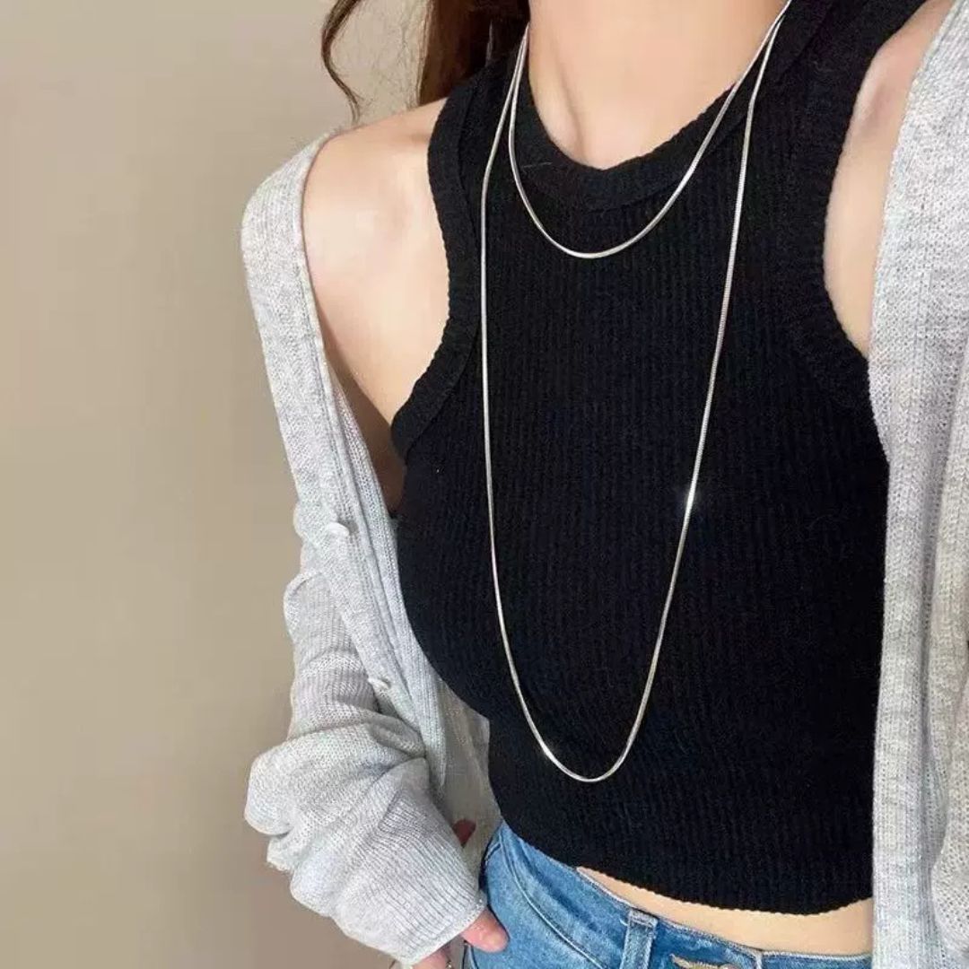 Silver Serenity Chain Necklace