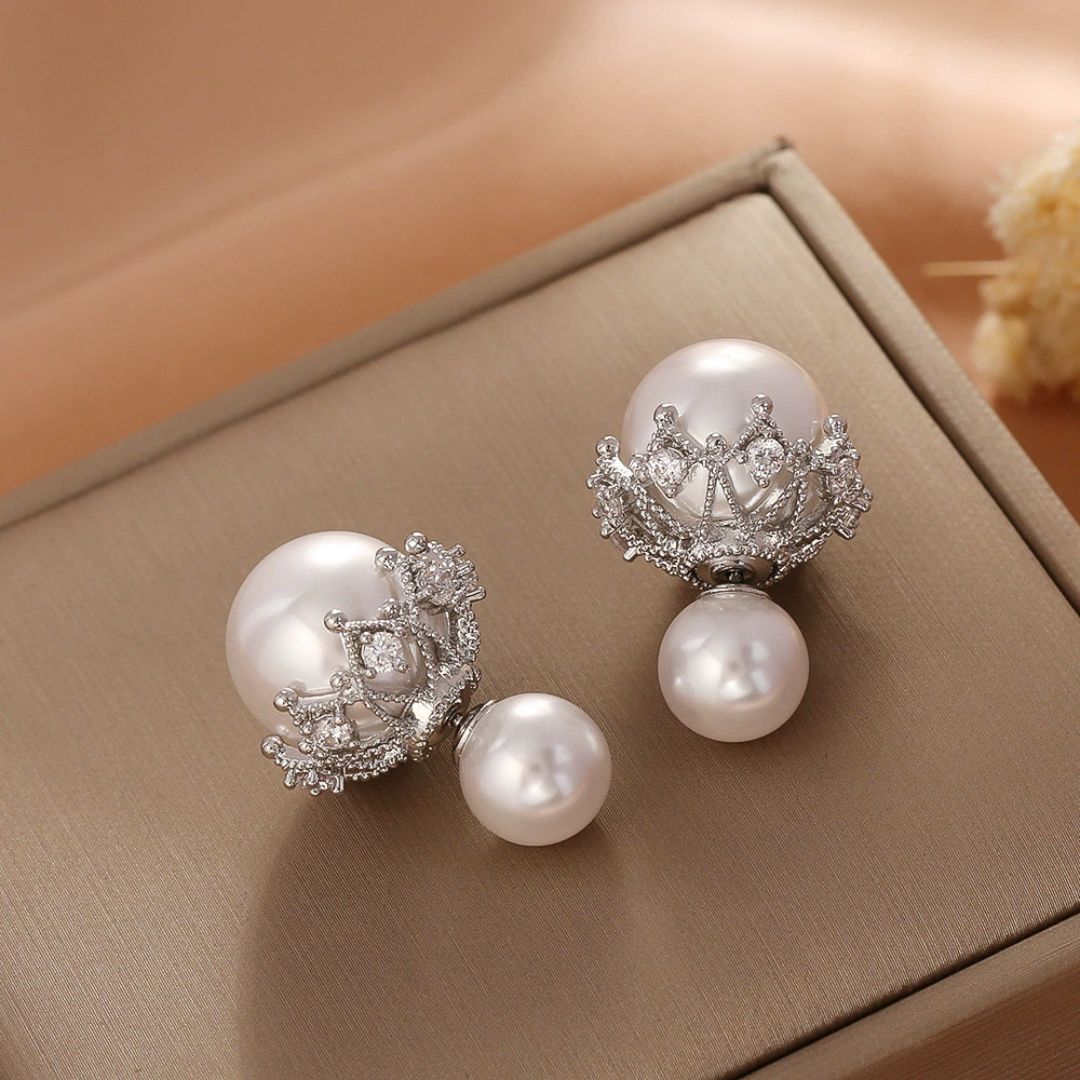 Moonlit Duo Drops Earring