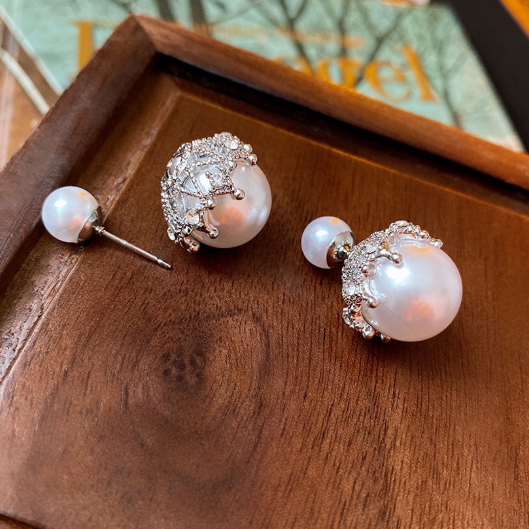 Moonlit Duo Drops Earring
