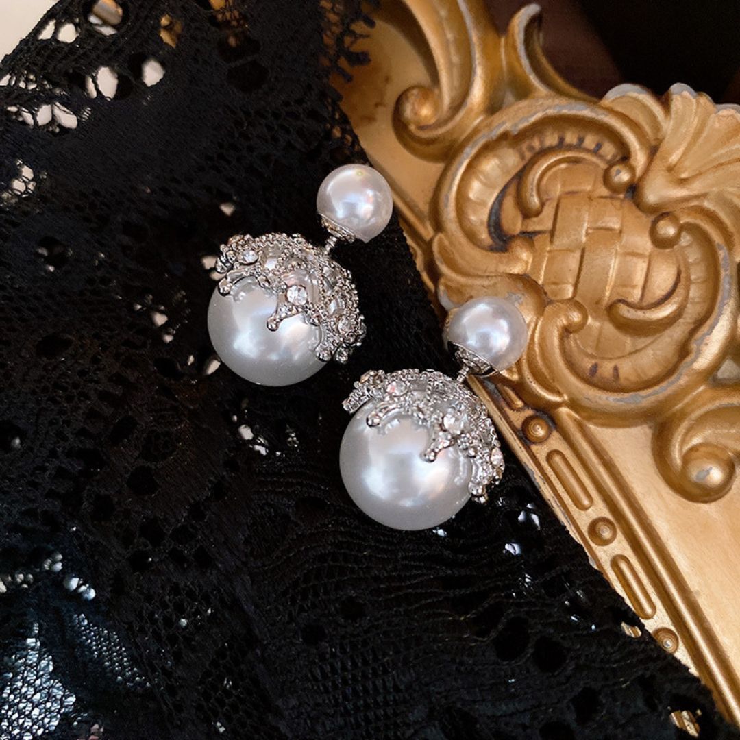 Moonlit Duo Drops Earring