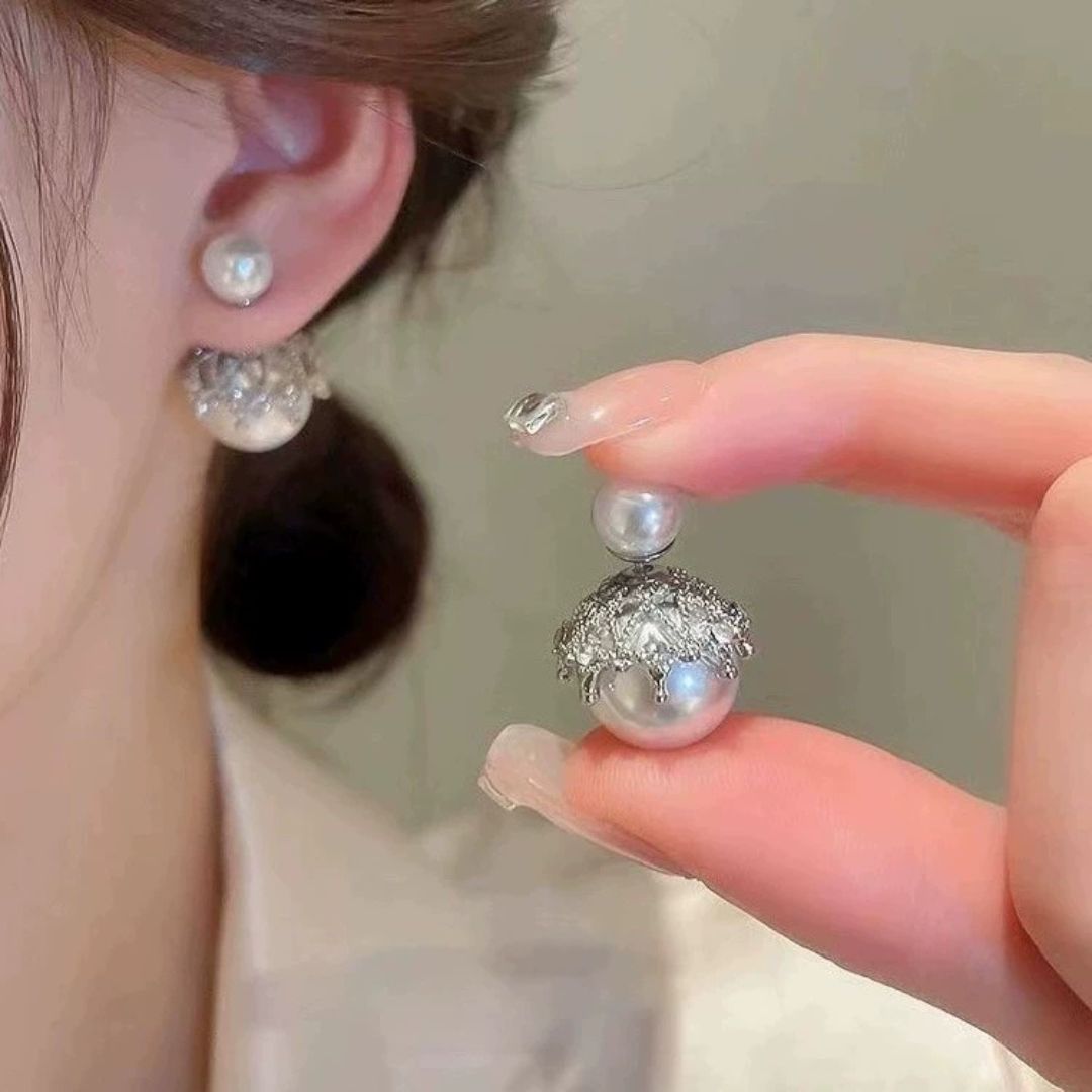 Moonlit Duo Drops Earring