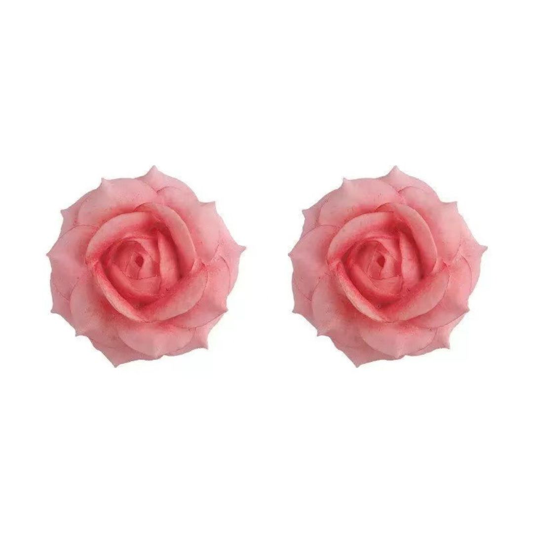 Dusty Pink Organza Bloom Earring