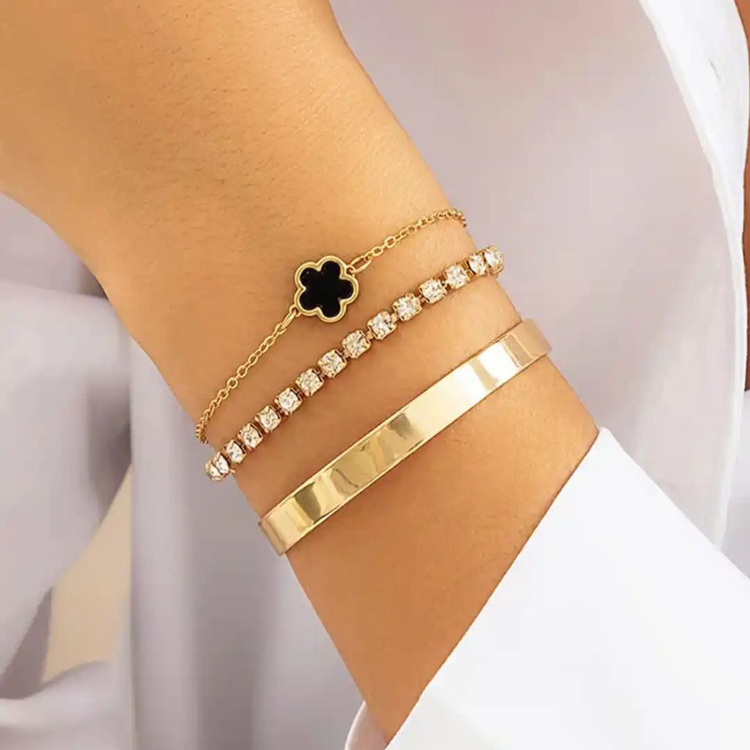Luxe Bloom Trio Bracelet