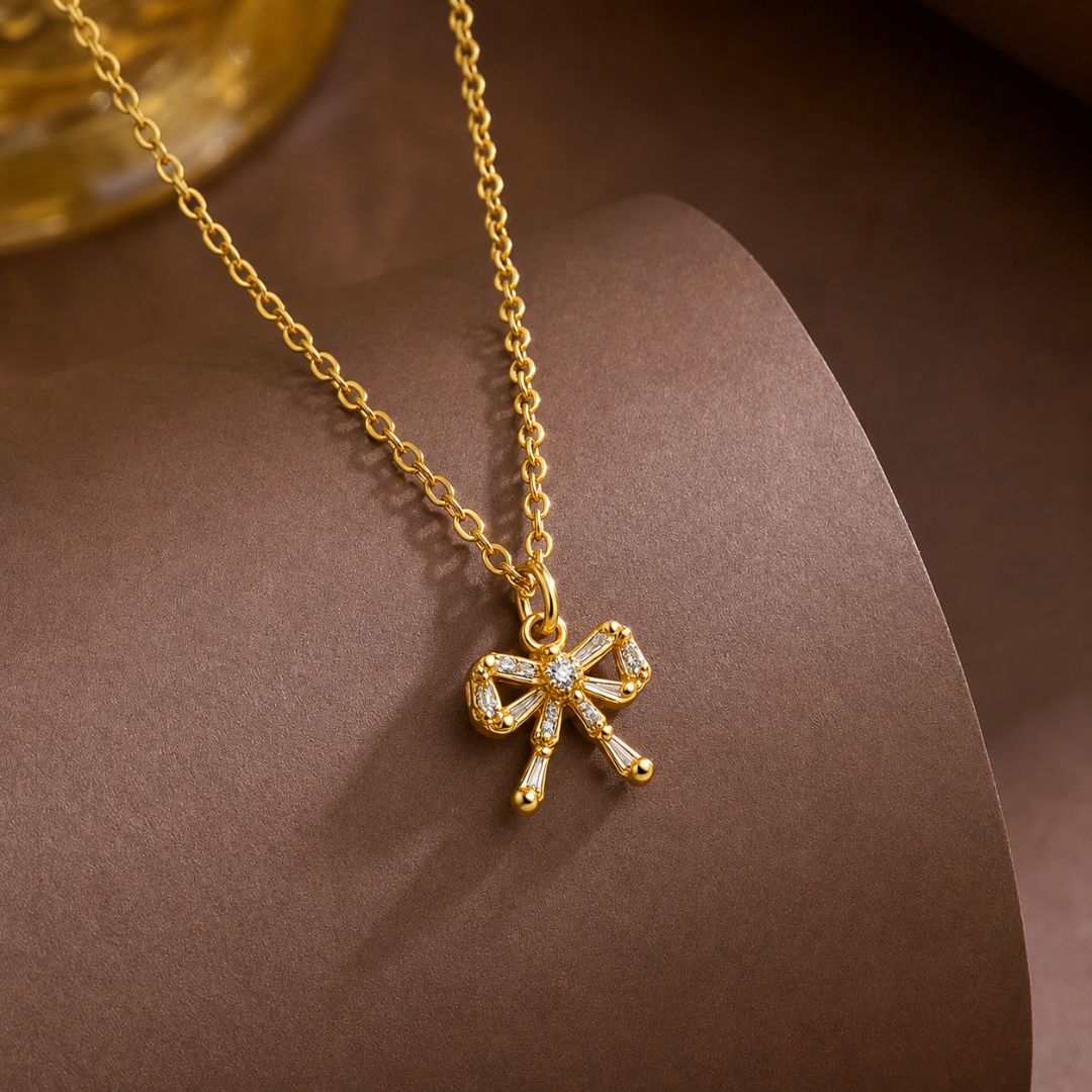 Mini Bow Golden Necklace
