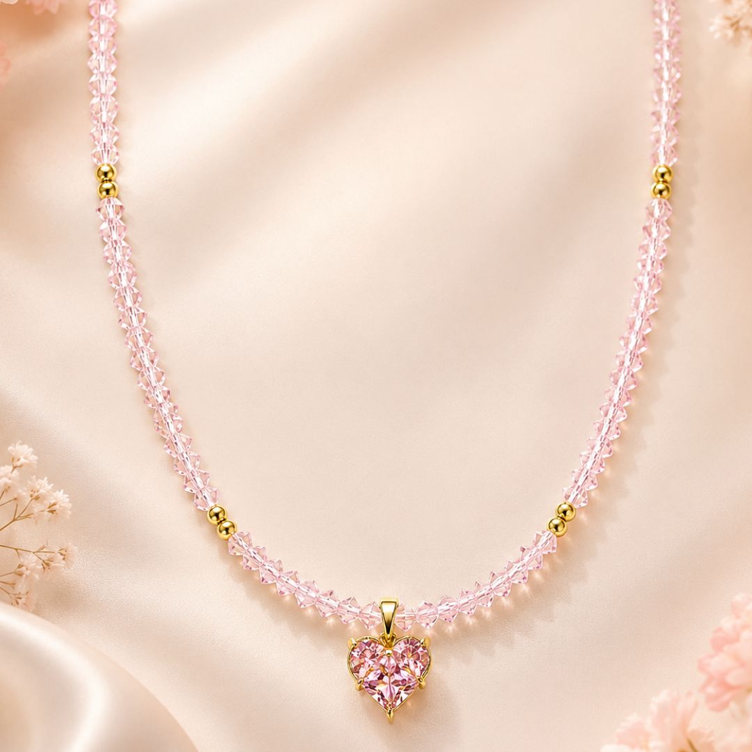 Dainty Crystal Love Necklace