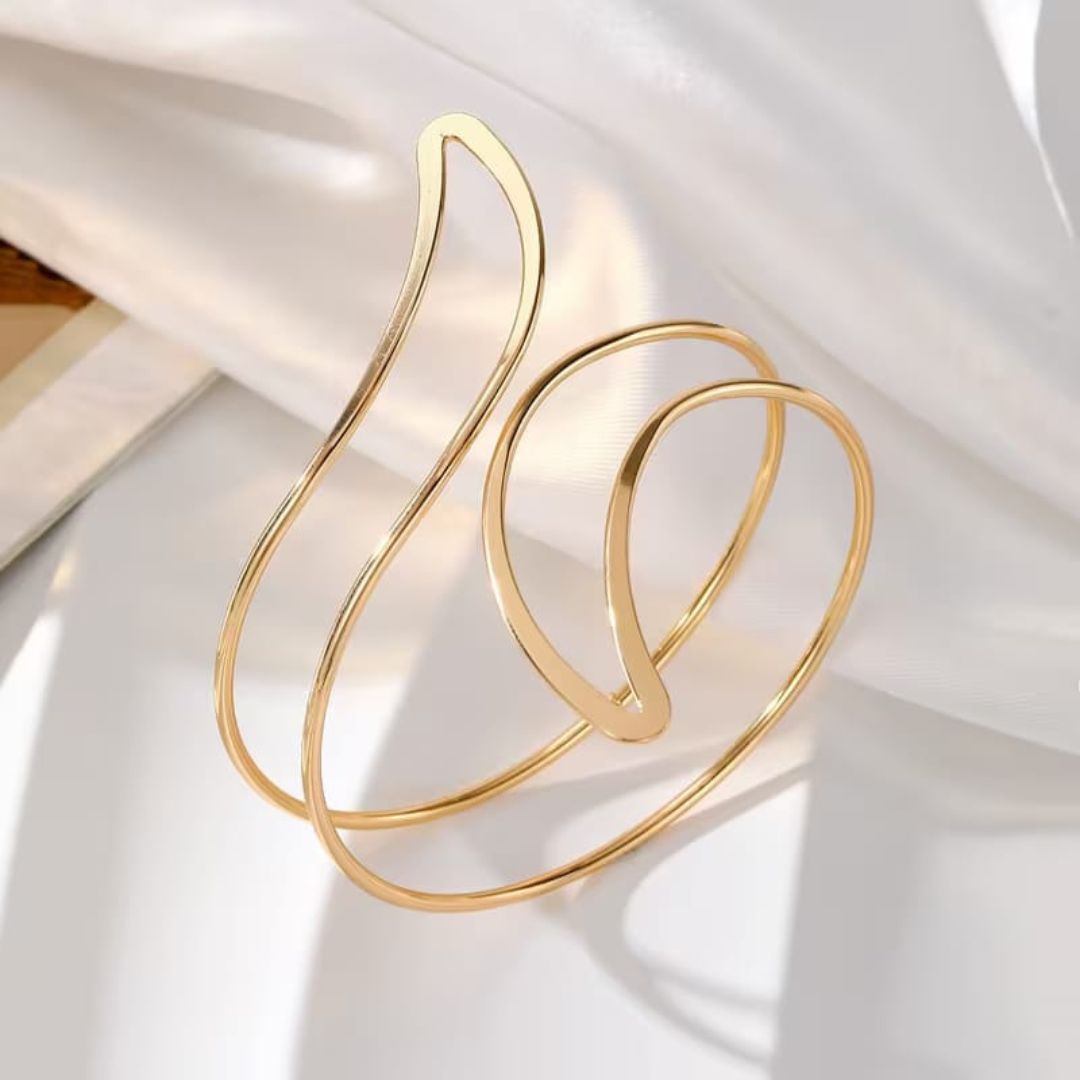 Gilded S-Curve Arm Cuff