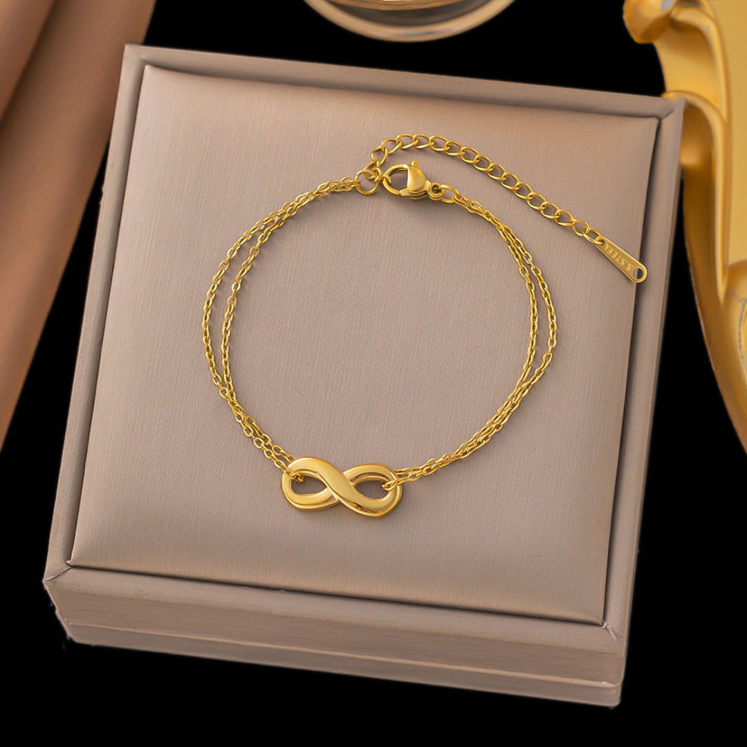 Double Chain Infinity Bracelet