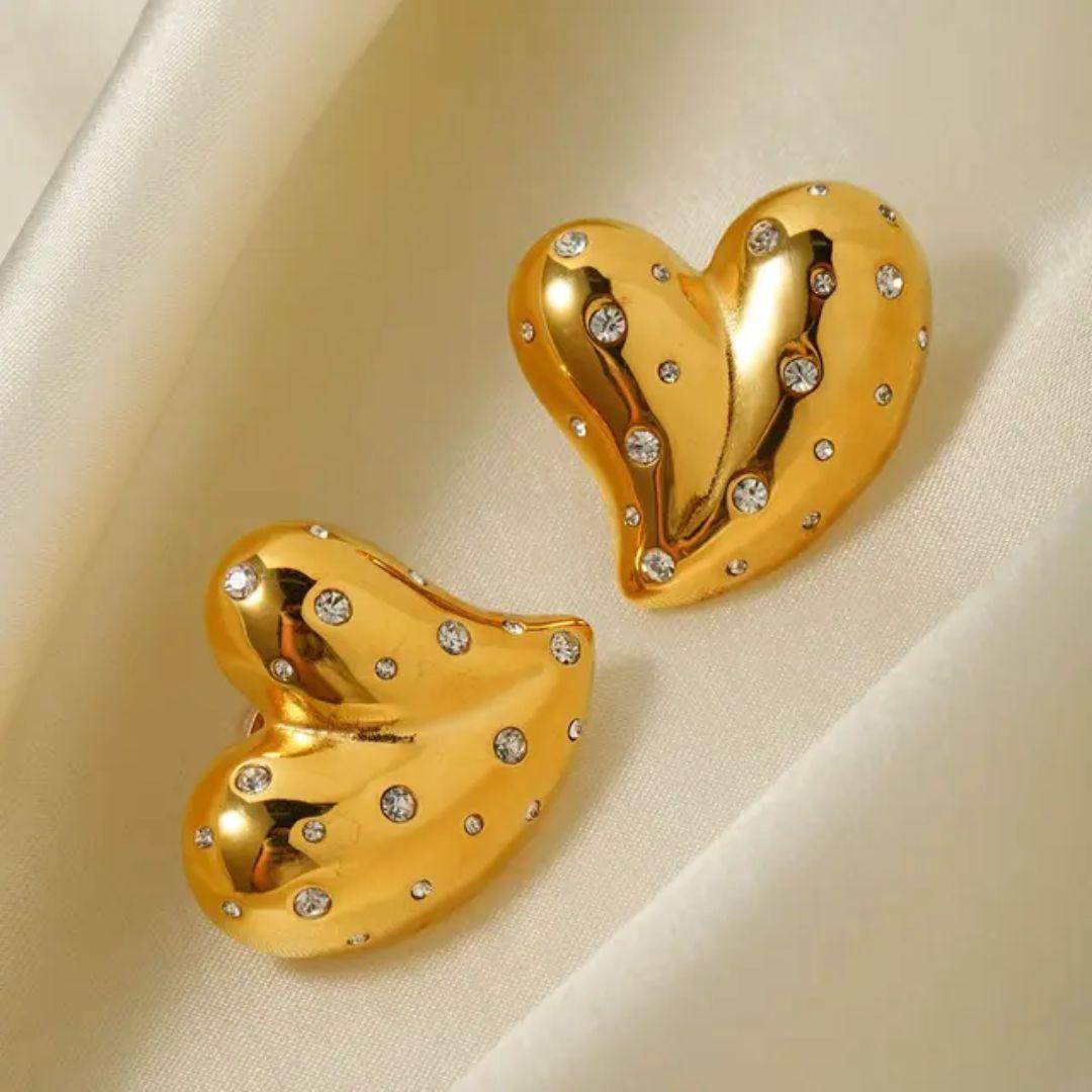 Golden Heart Earrings