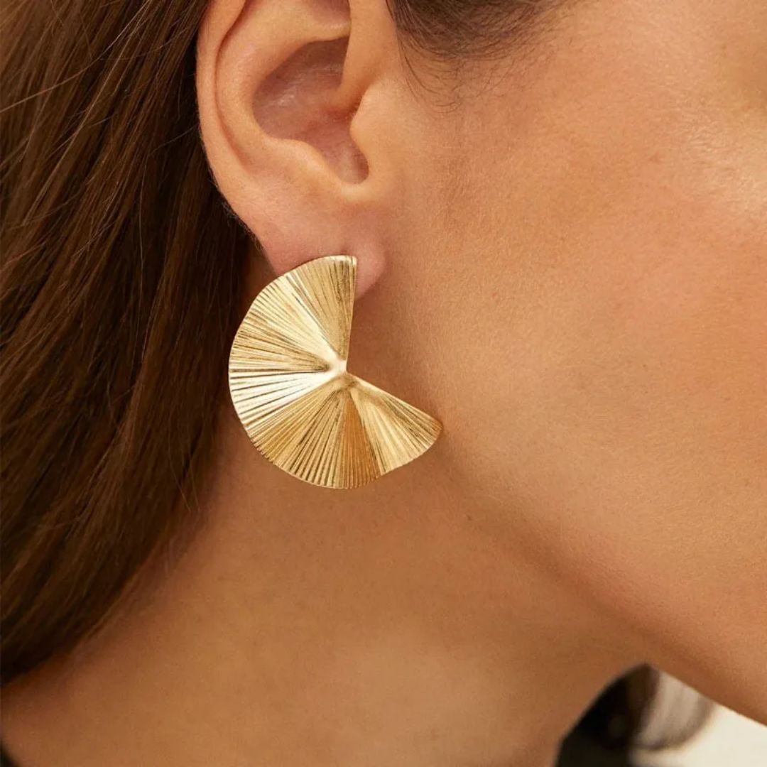 Golden Glow Statement Earrings