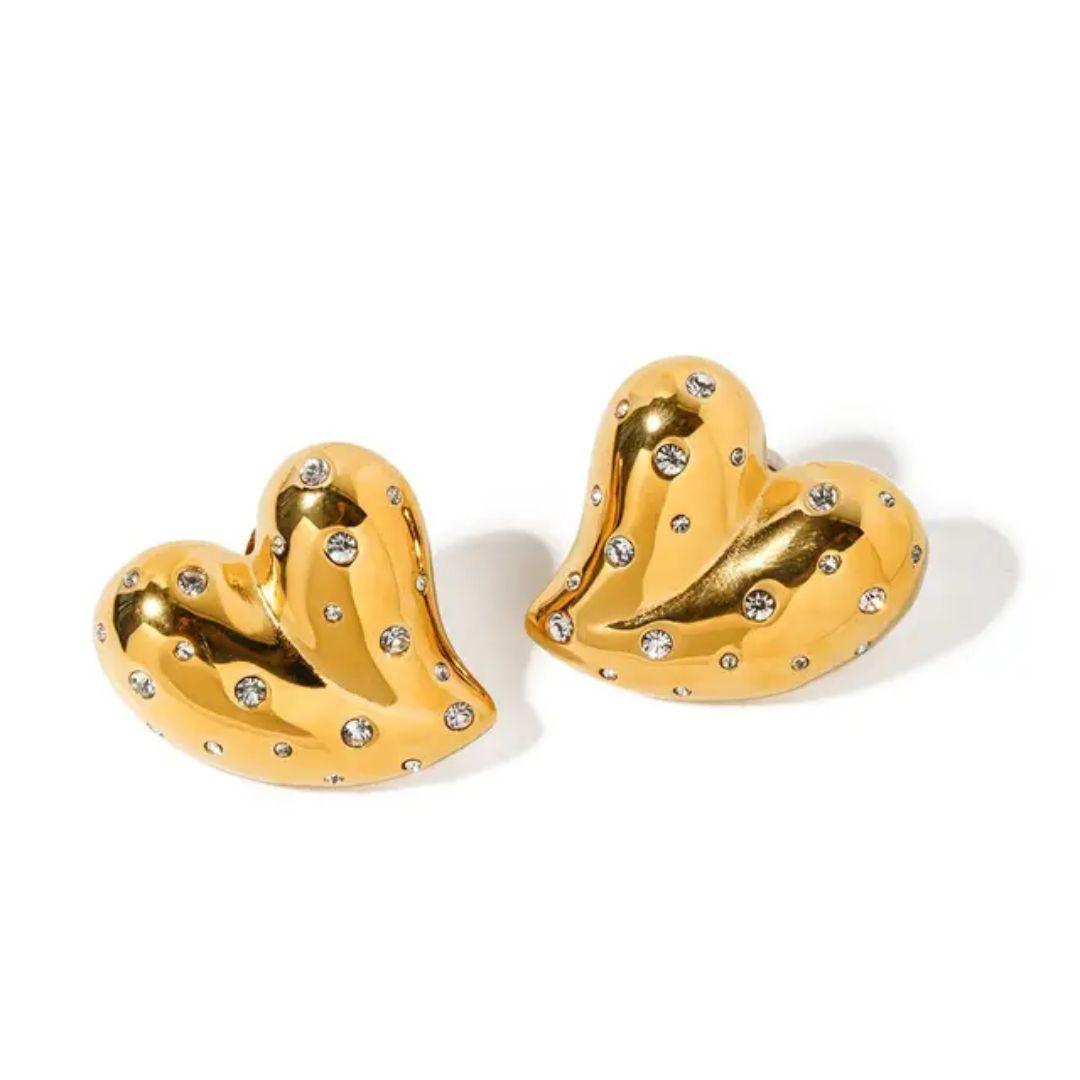 Golden Heart Earrings