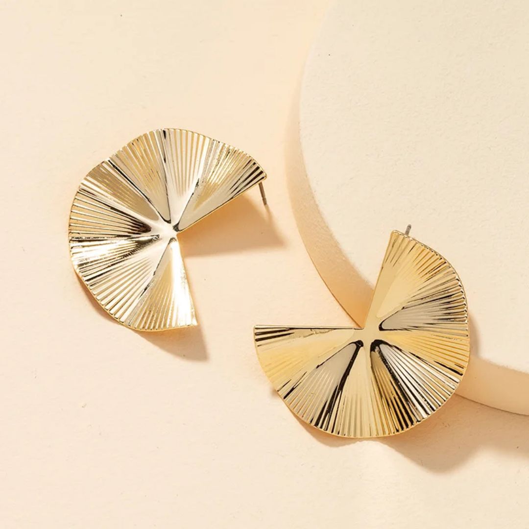 Golden Glow Statement Earrings