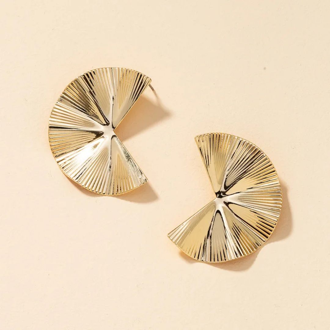 Golden Glow Statement Earrings